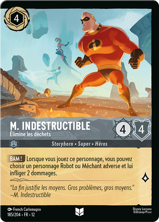 Mr. Incredible card from Disney Lorcana