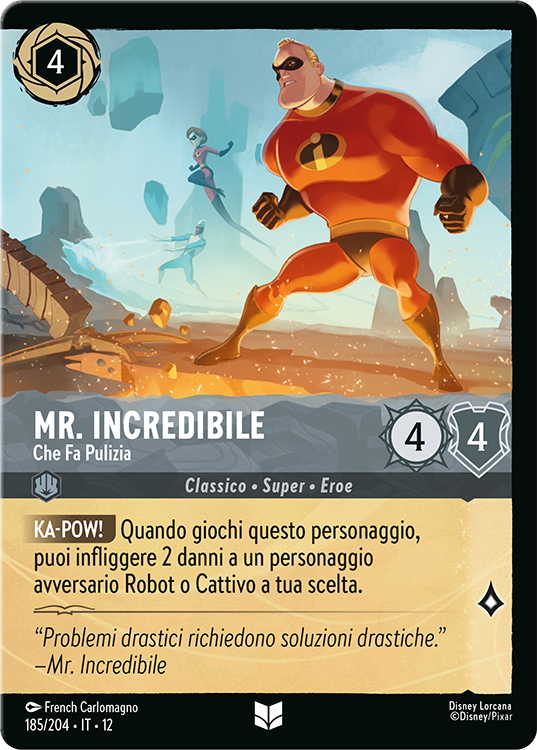 Mr. Incredible card from Disney Lorcana