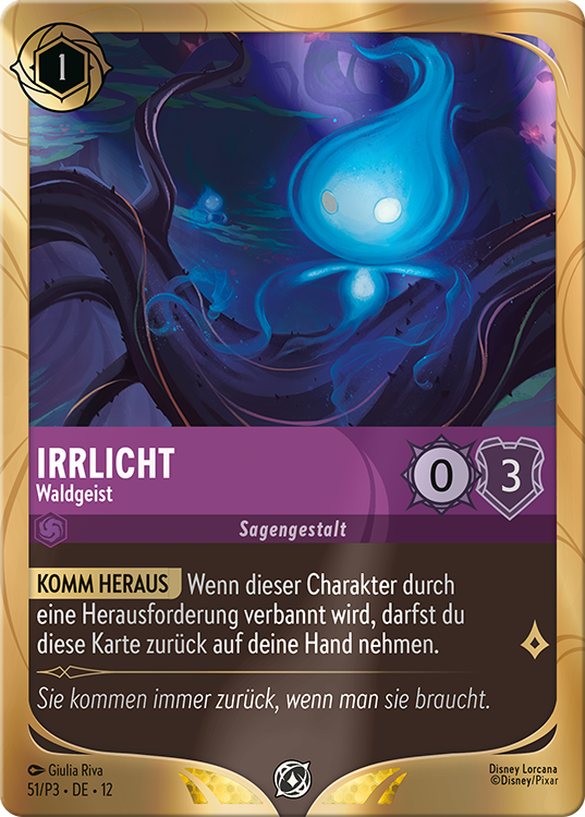 Disney Lorcana TCG Will o' the Wisp Forest Spirit