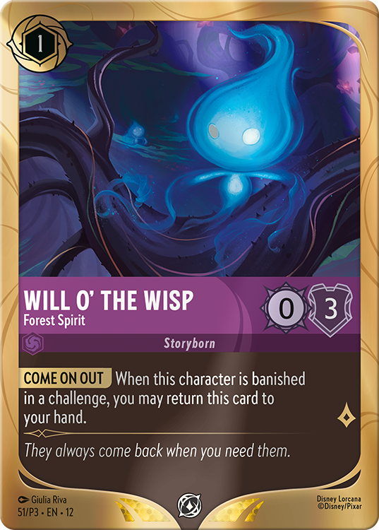 Disney Lorcana TCG Will o' the Wisp Forest Spirit
