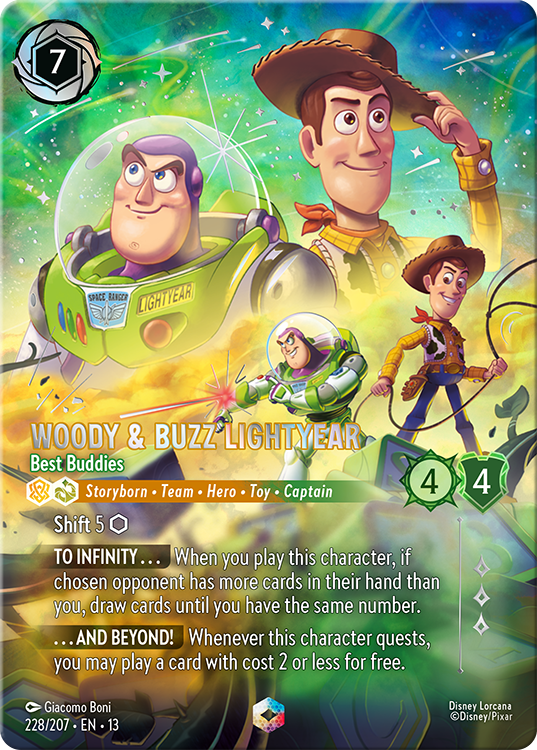 Woody and Buzz Lightyear - Best Buddies card