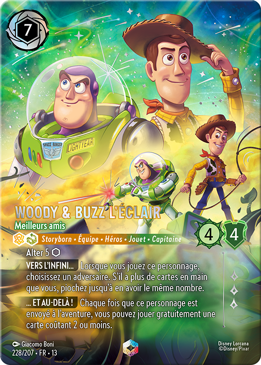 Woody and Buzz Lightyear - Best Buddies card