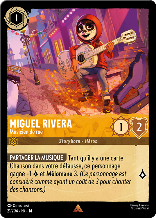 Disney Lorcana Miguel Rivera - Musicien de rue