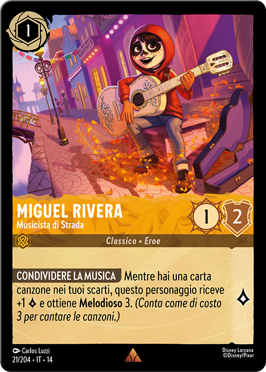 Disney Lorcana Miguel Rivera - Musicista de Strada