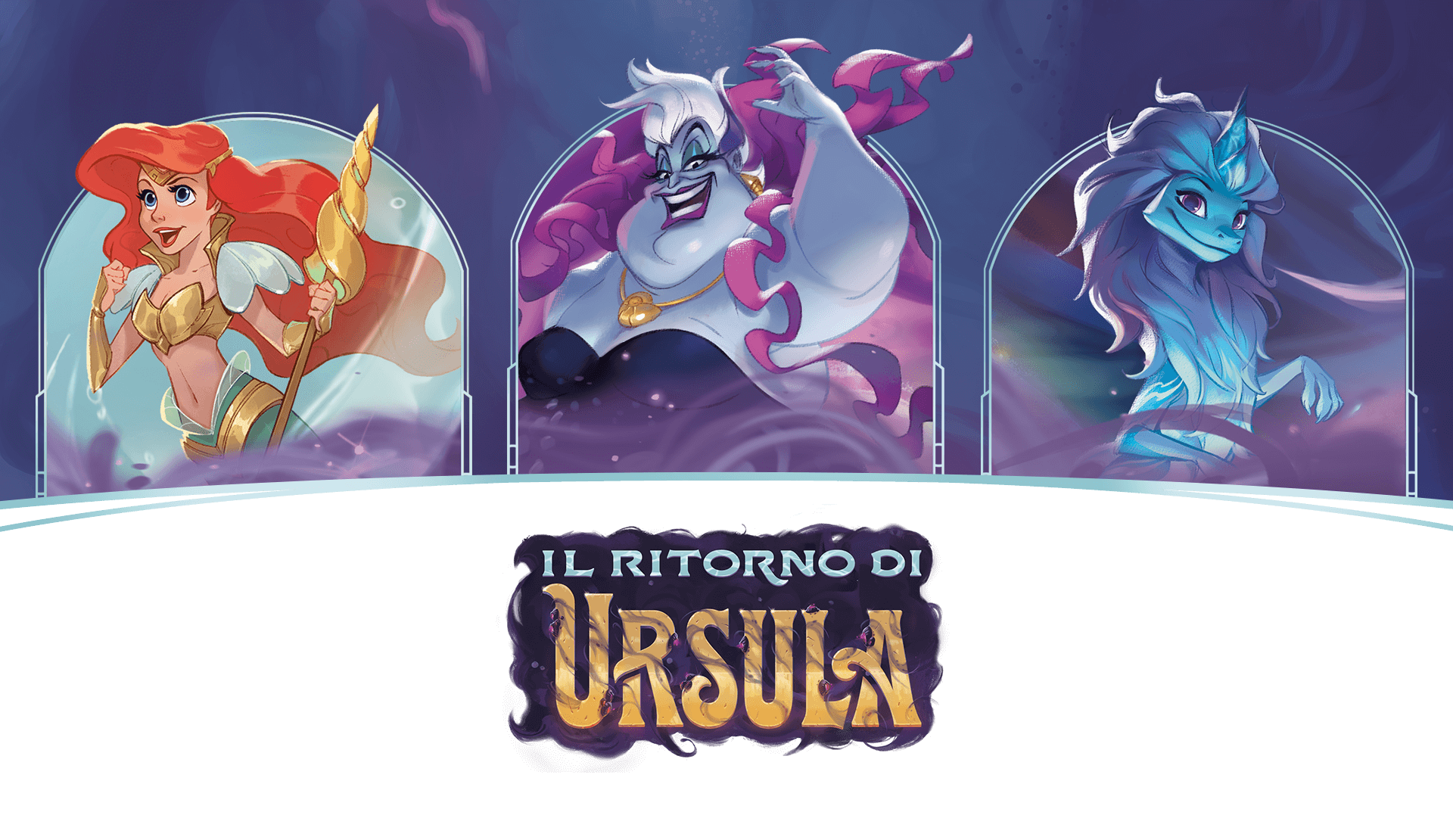 Decorative header image showing three characters and a logo that says Ursula's Return