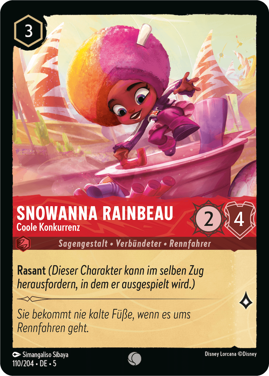 Snowana Rainbeau - Cool Competitor card