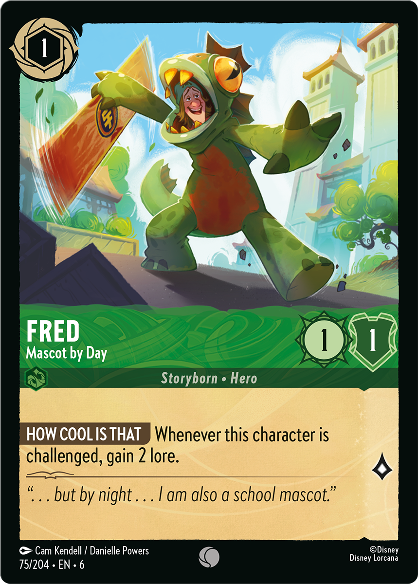 Fred - Mascot By Day card from the Disney Lorcana Trading Card Game