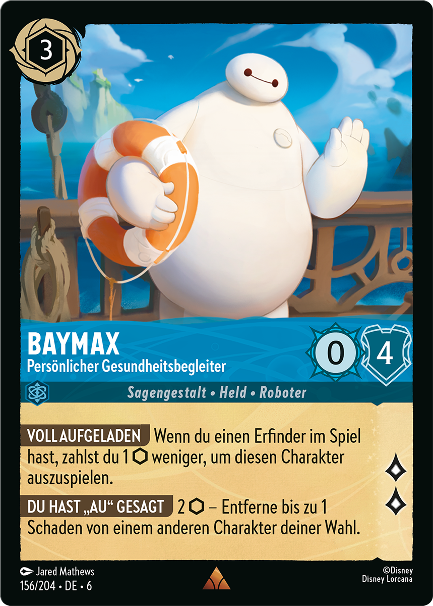 Baymax - Personal Healthcare Companion card from the Disney Lorcana Trading Card Game