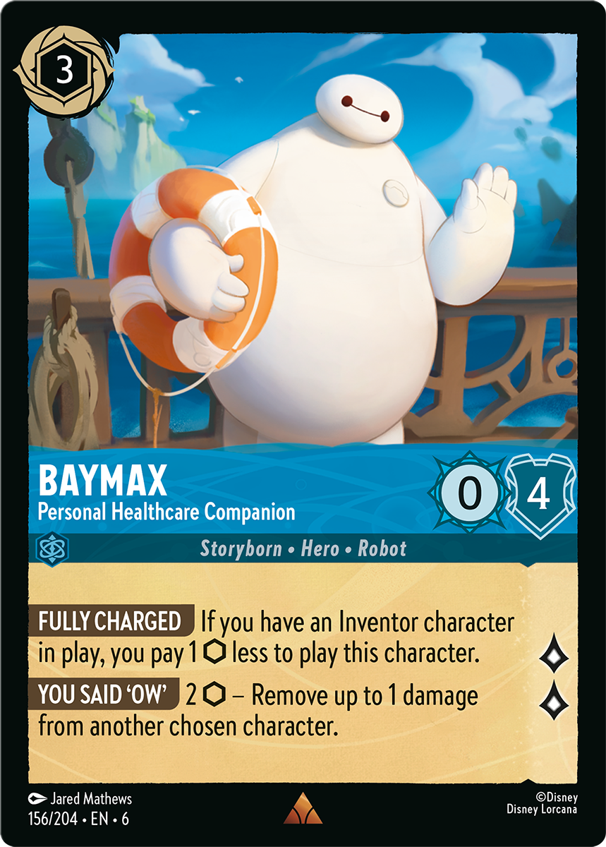 Baymax - Personal Healthcare Companion card from the Disney Lorcana Trading Card Game