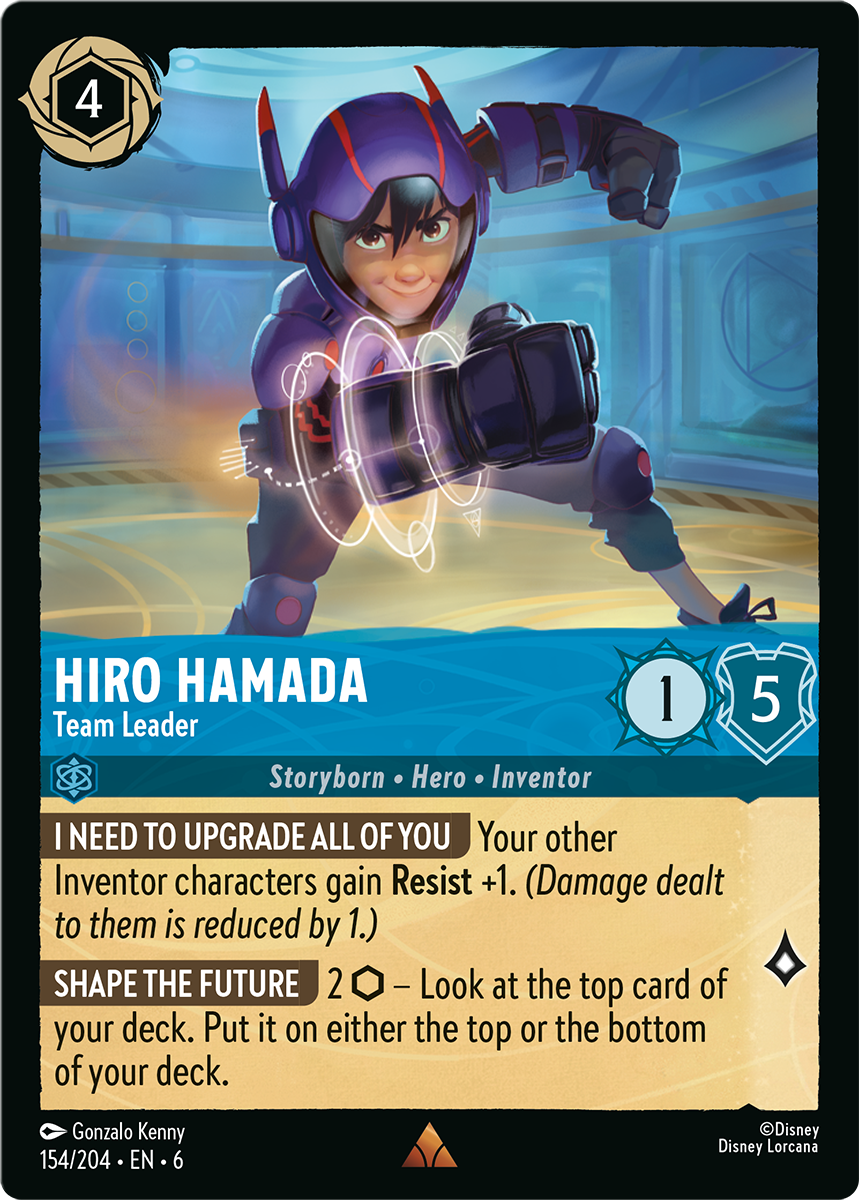 Hiro Hamada - Robotic Prodigy card from the Disney Lorcana Trading Card Game