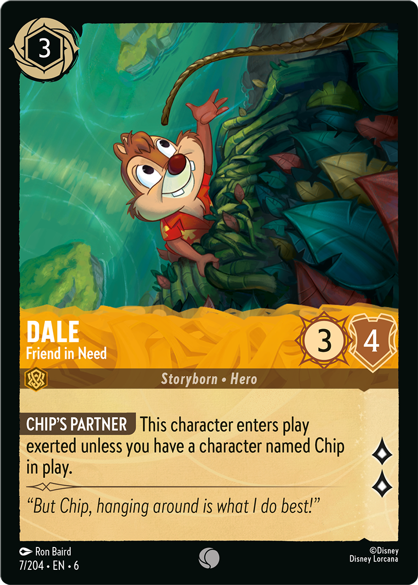 Dale - Mischievous Ranger card from the Disney Lorcana Trading Card Game set Azurite Sea