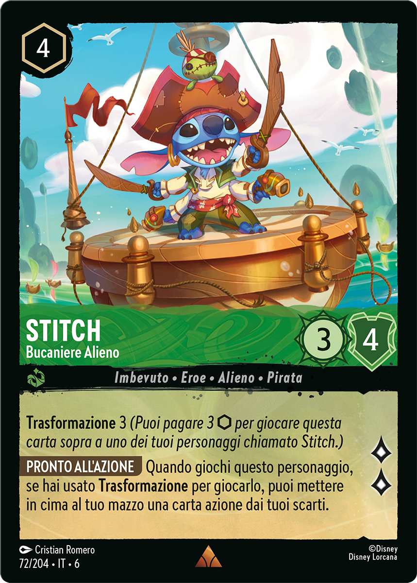 Immagine della carta Stitch - Bucaniere Alieno