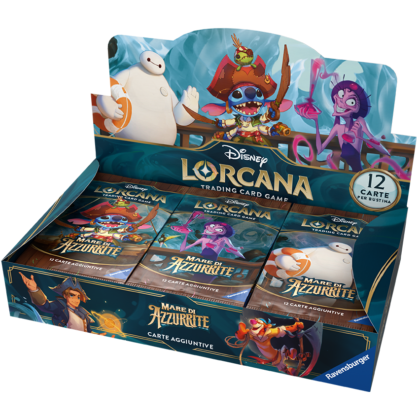 Bustine e Deck Case di Mare di Azzurrite a Disney Lorcana Trading Card Game