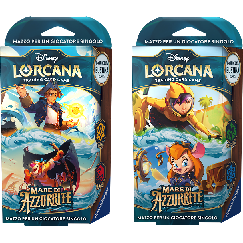 Mazzi per giocatore singolo di Mare di Azzurrite a Disney Lorcana Trading Card Game