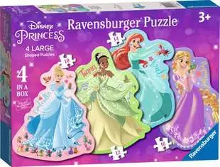 Disney Princess 4 Large Shaped Puzzles, 🧩 Jigsaw Puzzle