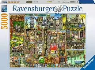 Jigsaw Puzzle Colin Thompson's Bizarre Town - 5000 Pieces Puzzle