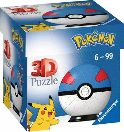 3D Puzzle Ball Pokemon Great Ball - 54 Pieces