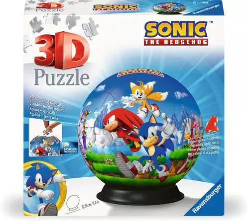 3D Puzzle Ball Sonic The Hedgehog - 72 Pieces