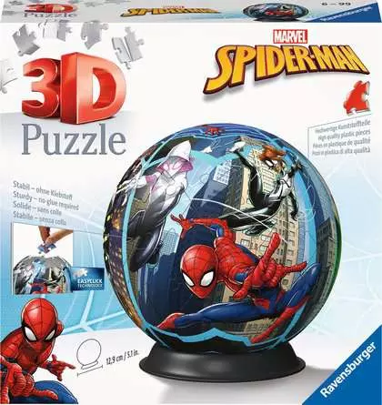 3D Puzzle Ball Spiderman - 72 Pieces