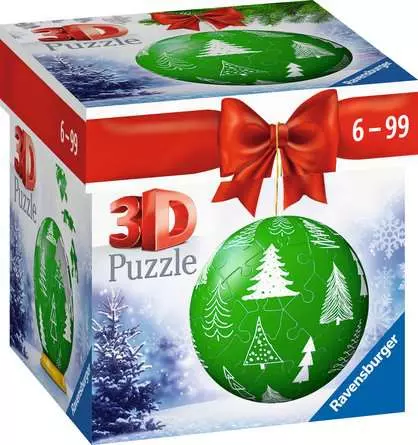 3D Puzzle Ball Winter - Green - 54 Pieces