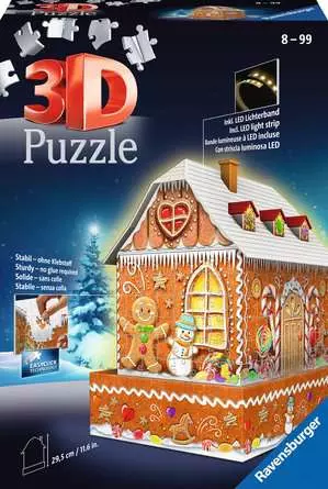 3D Puzzle Building Gingerbread House - 216 Pieces