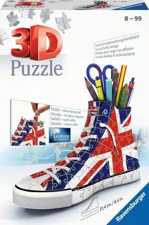 3D Puzzle Organizer British Flag Trainer - 108 Pieces