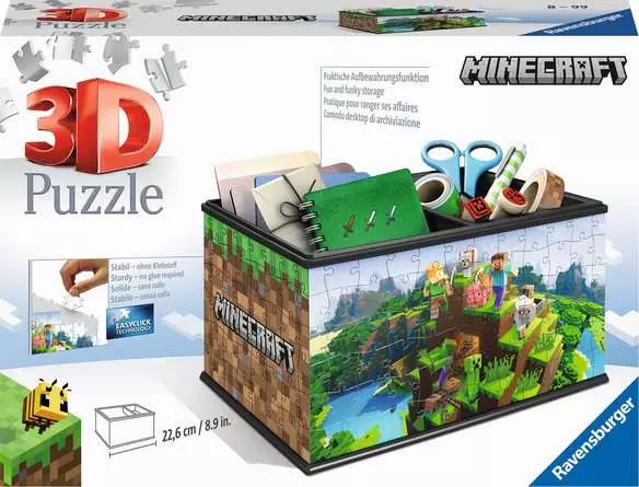 3D Puzzle Organizer Minecraft Storage Box - 216 Pieces