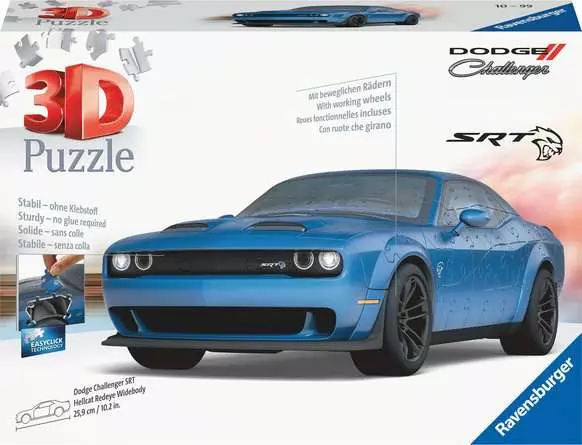 3D Puzzle Vehicle Dodge Challenger Widebody Hellcat Redeye - 108 Pieces