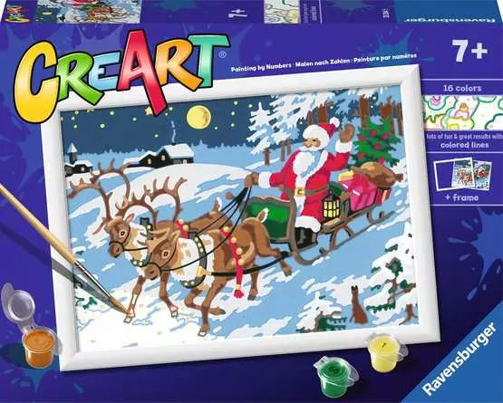 CreArt The Night Before Christmas - Paint by numbers for kids 7 years up