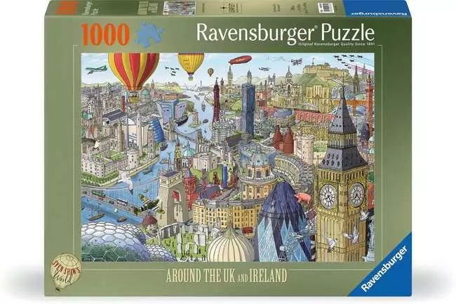 Jigsaw Puzzle Around the UK & Ireland - 1000 Pieces Puzzle