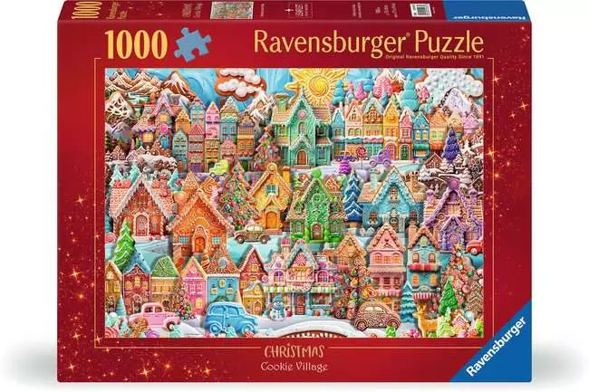 Jigsaw Puzzle Christmas Cookie Village - 1000 Pieces Puzzle