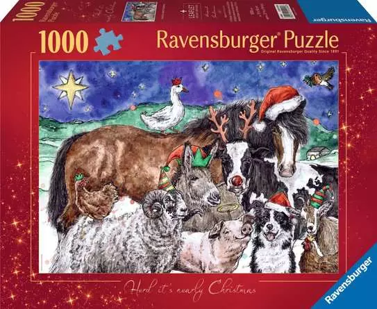 Jigsaw Puzzle Christmas Farm - 1000 Pieces Puzzle