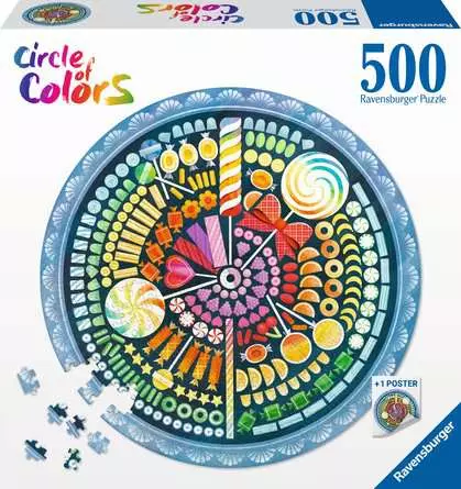 Jigsaw Puzzle Circle of Colours - Candies - 500 Pieces Puzzle