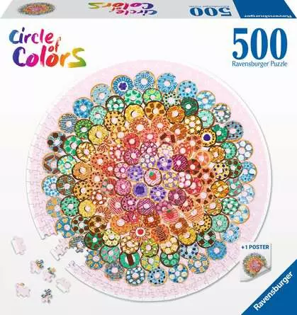 Jigsaw Puzzle Circle of Colours - Doughnuts - 500 Pieces Puzzle