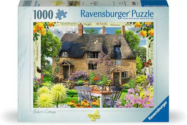 Jigsaw Puzzle Country Cottage Baker's Cottage - 1000 Pieces Puzzle