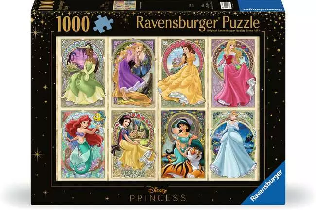 Jigsaw Puzzle Disney Princesses - Art Nouveau - 1000 Pieces Puzzle