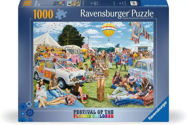 Jigsaw Puzzle Festival of the Flower Children - 1000 Pieces Puzzle