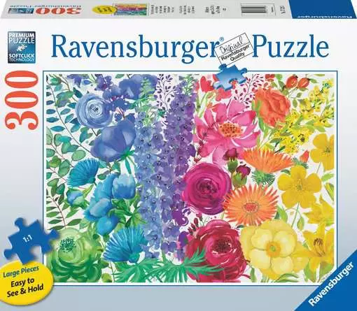 Jigsaw Puzzle Floral Rainbow - 300 Pieces Puzzle