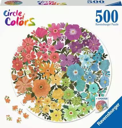 Jigsaw Puzzle Flowers Circular - 500 Pieces Puzzle