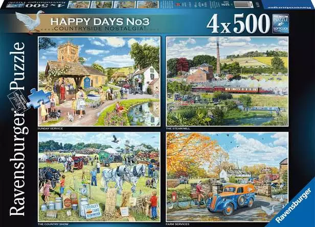 Jigsaw Puzzle Happy Days No 3, Countryside Nostalgia - 500 Pieces Puzzle