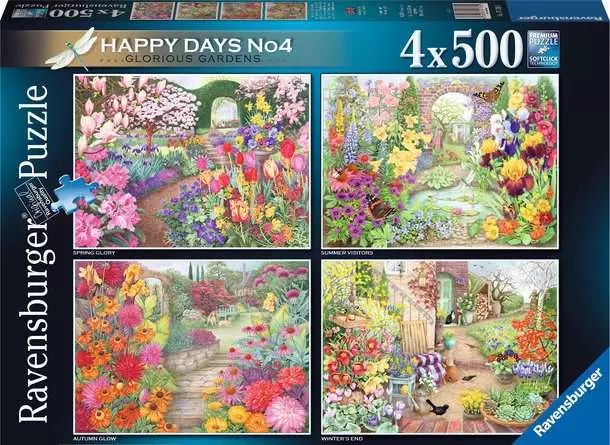 Jigsaw Puzzle Happy Days No 5, Glorious Gardens 4 - 500 Pieces Puzzle