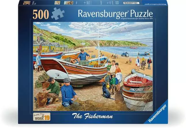 Jigsaw Puzzle Happy Days at Work, The Fisherman - 500 Pieces Puzzle