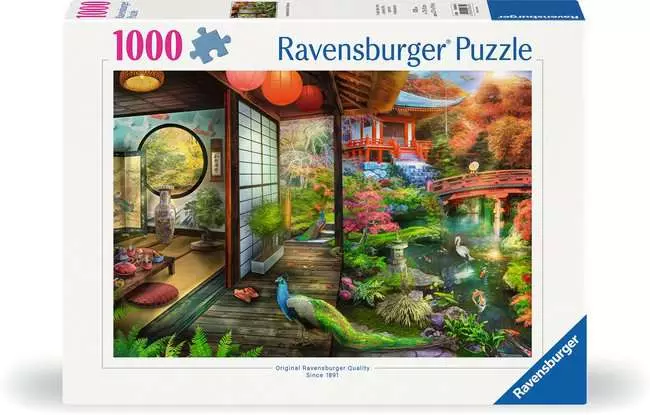 Jigsaw Puzzle Japanese Garden Teahouse - 1000 Pieces Puzzle