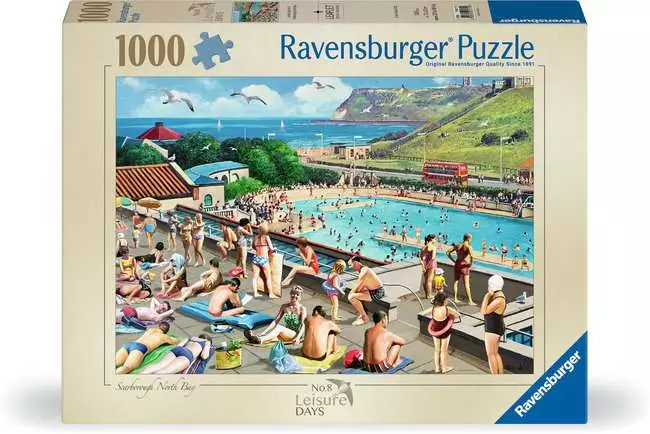 Jigsaw Puzzle Leisure Days No.8, Scarborough & Pool - 1000 Pieces Puzzle