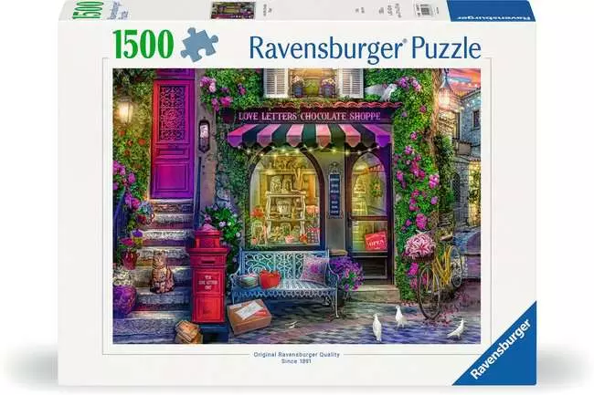 Jigsaw Puzzle Love Letters Chocolate Shop - 1500 Pieces Puzzle