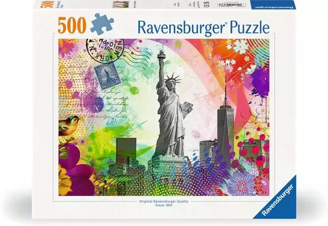 Jigsaw Puzzle New York Postcard - 500 Pieces Puzzle