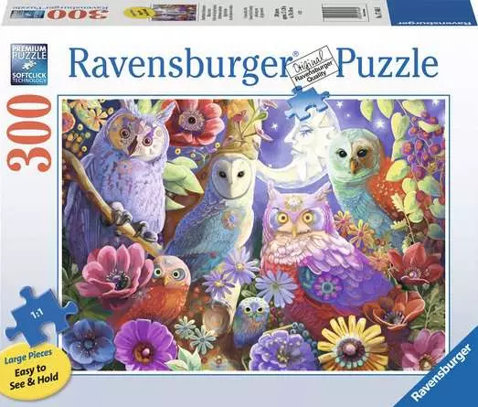 Jigsaw Puzzle Night Owl Hoot - 300 Pieces Puzzle