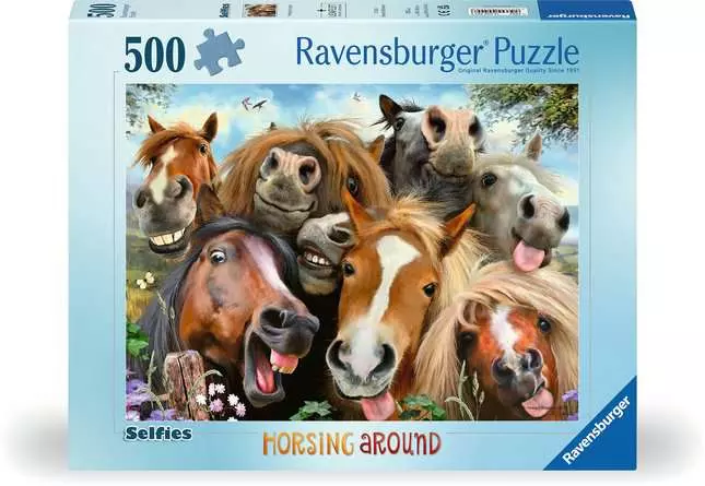 Jigsaw Puzzle Selfies - Horsing Around - 500 Pieces Puzzle