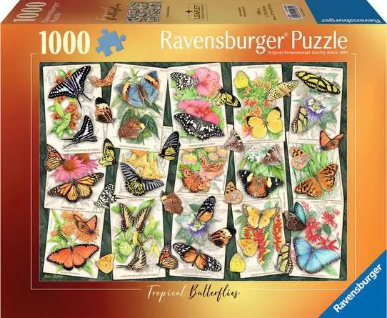 Jigsaw Puzzle Tropical Butterflies - 1000 Pieces Puzzle