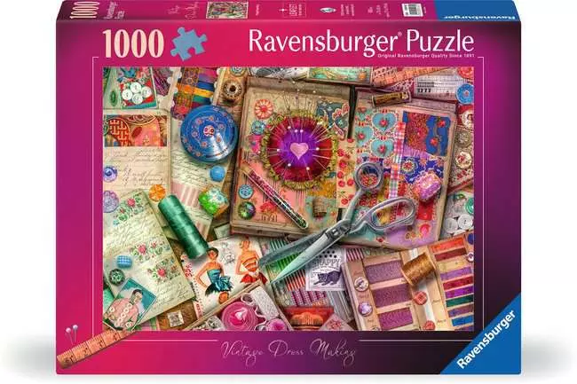 Jigsaw Puzzle Vintage Dressmaking, Aimee Stewart - 1000 Pieces Puzzle